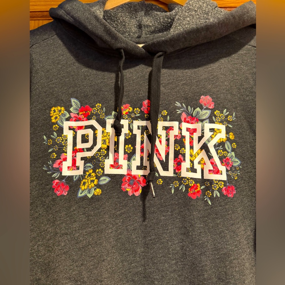 NWOT Victoria's Secret PINK Floral Hoodie - Picture 2 of 7